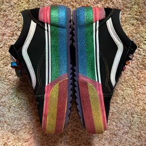 Platform Rainbow Glitter Vans